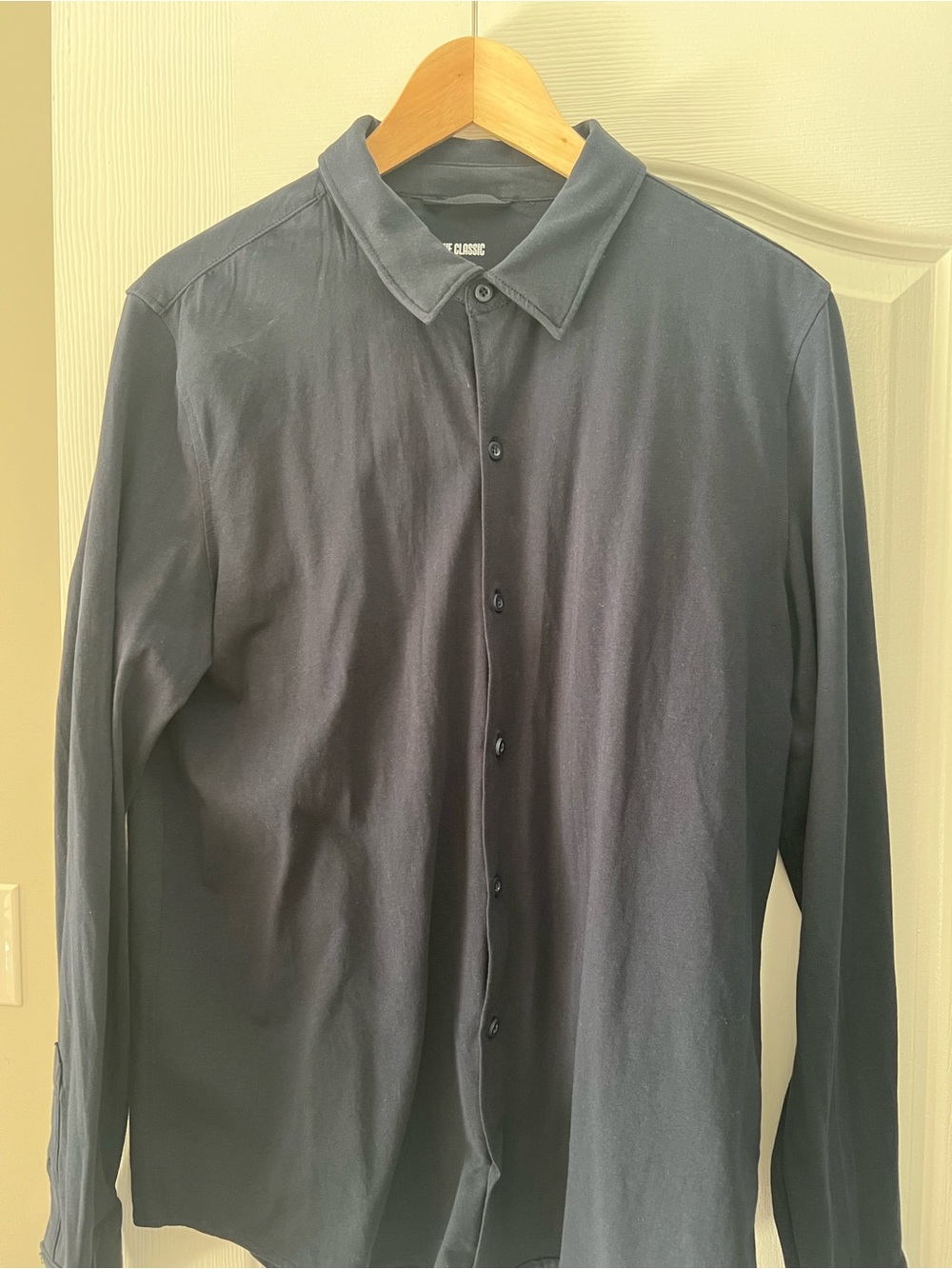 Men's Long-Sleeve Casual Button-Down Shirt - Black